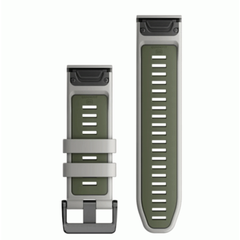 Garmin QuickFit 26mm Watch Bands Fog Gray/Moss Silicone | 010-13281-08
