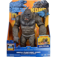 MonsterVerse 35580 Godzilla vs Kong 13" Mega Kong Figure with Lights & Sounds, Multicolor