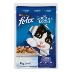 Felix Sensations Jellies with Sardine in a Jelly with Carrot Cat Food 85g | 206516