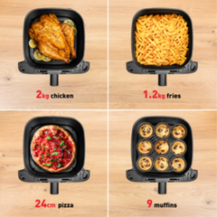 Tefal Easy Fry Mega 7.5L, 10 Presets, Stainless Steel & Black | EY855D40
