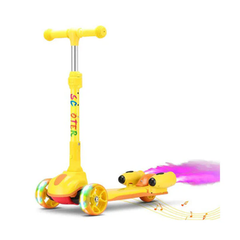 EN71 Kids Foldable 3-Wheel Electric Scooter, Yellow