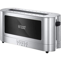 Russell Hobbs Toaster Long Slot Elegance Glass/Stainless Steel | 23380-56