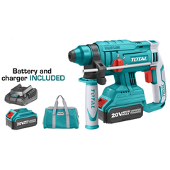 20V SDS مقدح برم وتكسير عالبطارية+2بطارية+شاحن Total