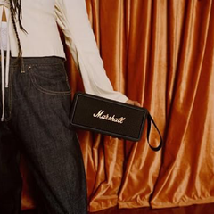 Marshall Middleton Portable Bluetooth Speaker, Black and Brass