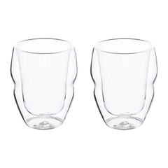 Masterpro Set 2pcs Double Wall Borosilicate Whiskey Glasses 380ml | BGMP-20203