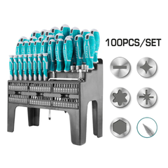 طقم مفكات 100 قطعة Total