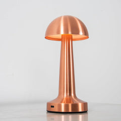 SK Rose Gold Mushroom LED Table Lamp - 23 cm, Touch Dimming, 3 Light Modes | SK1951419