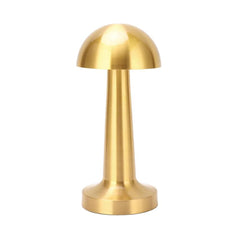 SK Gold Mushroom LED Table Lamp - 23 cm, Touch Dimming, 3 Light Modes | SK1951420