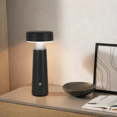 SK Portable Touch LED Table Lamp - 22 cm, 3 Adjustable Brightness, Black Metal | SK1951422