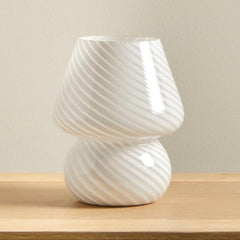 SK Striped Glass Accent Lamp - 18 cm, Elegant Plug-In Lighting | SK1951424