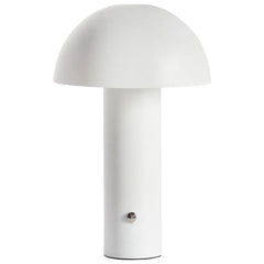SK White Wireless Mushroom LED Table Lamp 22 cm with Touch Dimming | SK195146