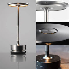 SK Premium Silver LED Table Lamp 28 cm - Elegant Ambient Illumination | SK195149