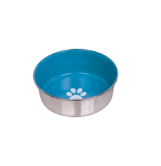 Nobby Stainless Steel Bowl Heavy Paw Anti-Slip Light Blue | 73479