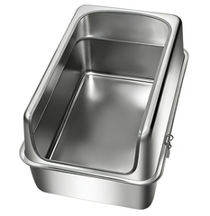 Nobby Houston 201 Stainless Steel Cat Litter Box Grey 60 × 40 × 35cm | SW0425