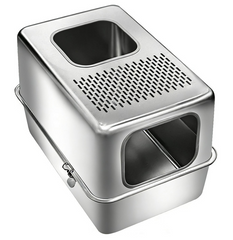 Nobby Nashville 201 Stainless Steel Cat Litter Box Grey 60 × 40 × 40cm | SW0427