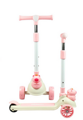 3-Wheel Kids Scooter with Adjustable Handle – Pink | ALSBS-618