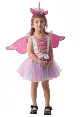 Unicorn Princess Costume (Dress, Headpiece, Wings) - TODDLER (92-104CM) | 092693