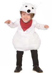 White Bear Costume (Jumpsuit, Hood) - TODDLER (92-104CM) | 092595