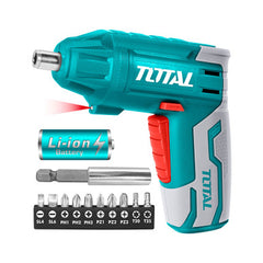 4vمـفك بطارية+رؤوس مفكاتTotal