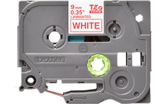 Brother Labelling Tape Cassette – Red on White, 9mm wide | TZe-222