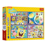 Trefl Puzzles - “4×250” Crazy World of Spongebob | 13342