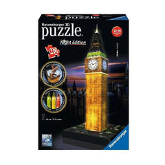 Ravensburger Big Ben Night Edition 216 Piece 3D Puzzle with LED Lights | RV12588-3