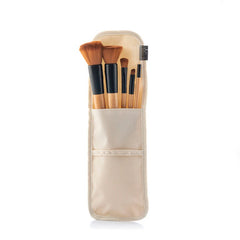 InnovaGoods Set of Wooden Make-up Brushes with Carry Case Miset 5 Pieces | V0103202
