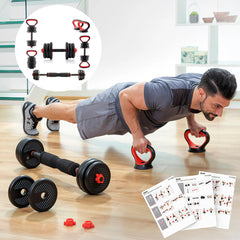 InnovaGoods 6-In-1 Set Of Adjustable Weights With Exercise Guide Sixfit | V0103361