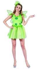 Green Fairy Costume (Dress, Headband & Wings) | 99587