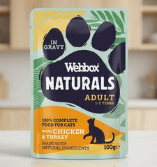 Webbox Naturals Chicken & Turkey in Gravy Wet Cat Food 100g | 864436N