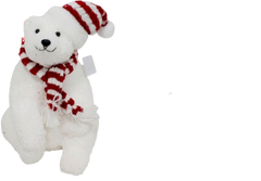 Christmas Polar Bear Plush Decoration