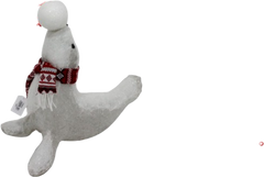 Light-Up Christmas Seal Decoration with Scarf | YCH0002B-GY