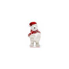 Christmas Polar Bear Decoration with Red Scarf | YCH0030-2R