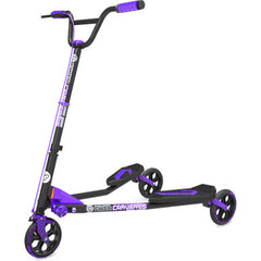 Yvolution YFliker C5 Carver Scooter – Black/Purple | 100607