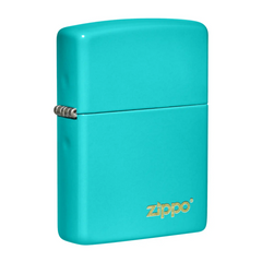 Zippo Flat Turquoise Lasered Logo Windproof Lighter | 49454ZL