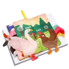 Baby Soft Cloth Book - Farm Animals | 668-123CD