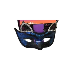 Halloween Eye Mask - Black/Blue | AL2640