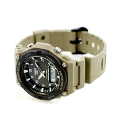 Casio Men Solar-Powered Analog-Digital Watch - Black / Beige | AQ-S820W-5AVDF