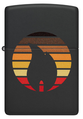 Zippo Colorblock Zippo Design Black Matte Windproof Lighter | 46168