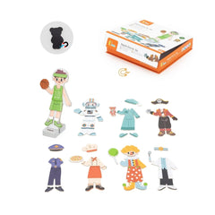 Viga Wooden Magnetic Dress Up Boy Set | 44636