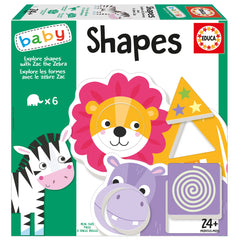 Educa 19977 - Baby Shapes Puzzle Set with Zac the Zebra (6 Real-Size Shapes) | 19977