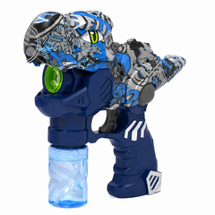Dinosaur Bubble Gun with Music & Light - Blue | 1014-1