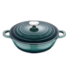 Bergner Excalibur 2.2L Shallow Pot with Lid - Green | BG-36103-GR