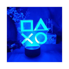 Gaming Room Desk Setup Lighting Decor 3D PlayStation Symbols LED Night Lamp - 7 Color Change