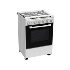 Midea Gas Cooker 60x60cm White Body - Stainless Steel Top | MID-BMG4G057