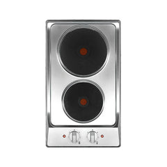 Campomatic Built-In Electric Hob 30cm 2 Plates Stainless Steel | CM2ESS
