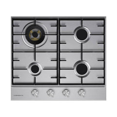 Campomatic Built-In Gas Hob 60cm 4 Burners Stainless Steel | C64XBCS