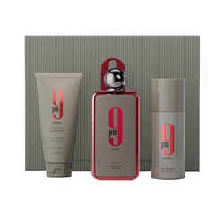 طقم هدايا أفنان 9 مساءً ريبل للرجال - عطر أو دو بارفان 100 مل + جل استحمام 150 مل + بخاخ مزيل عرق 150 مل