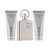 Afnan Supremacy Silver Gift Set for Men - Eau de Parfum 100ml + Shower Gel 100ml + After Shave 100ml