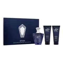 طقم هدايا للرجال "عفنان ثوراتي بلو" - عطر او دو بارفان 90 مل + جل استحمام 100 مل + ما بعد الحلاقة 100 مل
